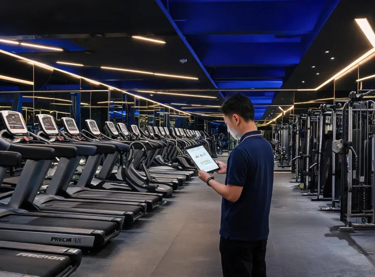 Precor cardio floor in a premium health club