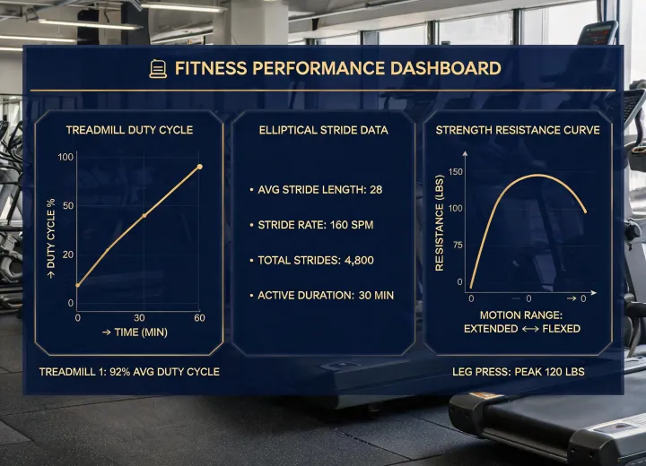 Precor performance data dashboard